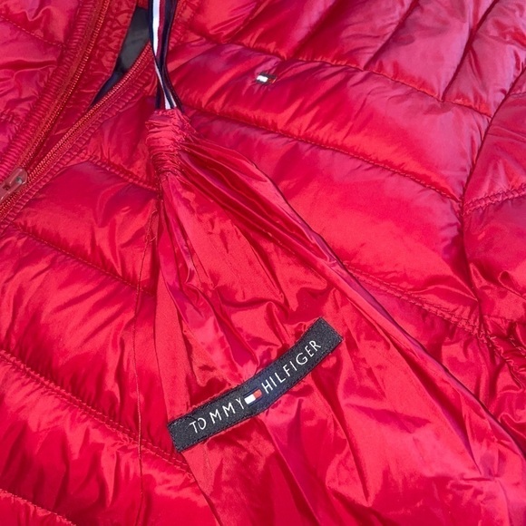 Tommy Hilfiger Red Packable Coat - Picture 5 of 8